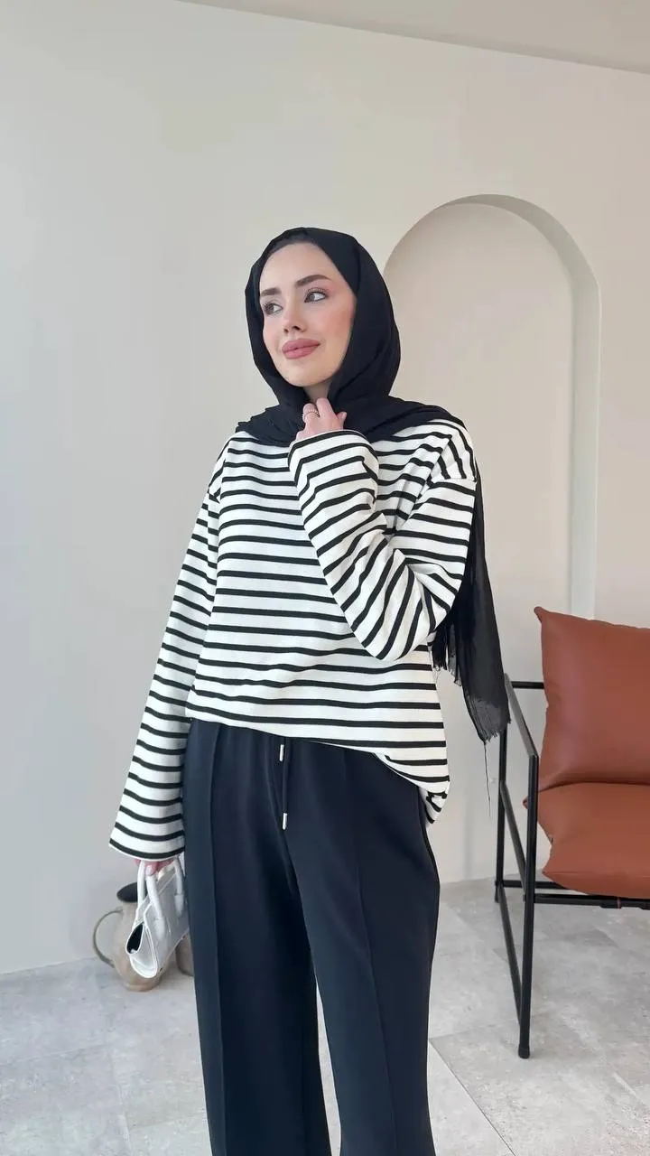 Çizgili Sweat