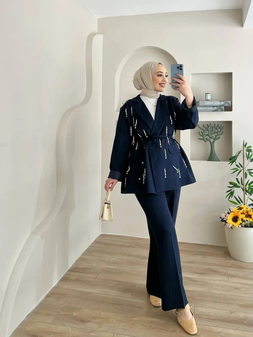 İncili Blazer Takım