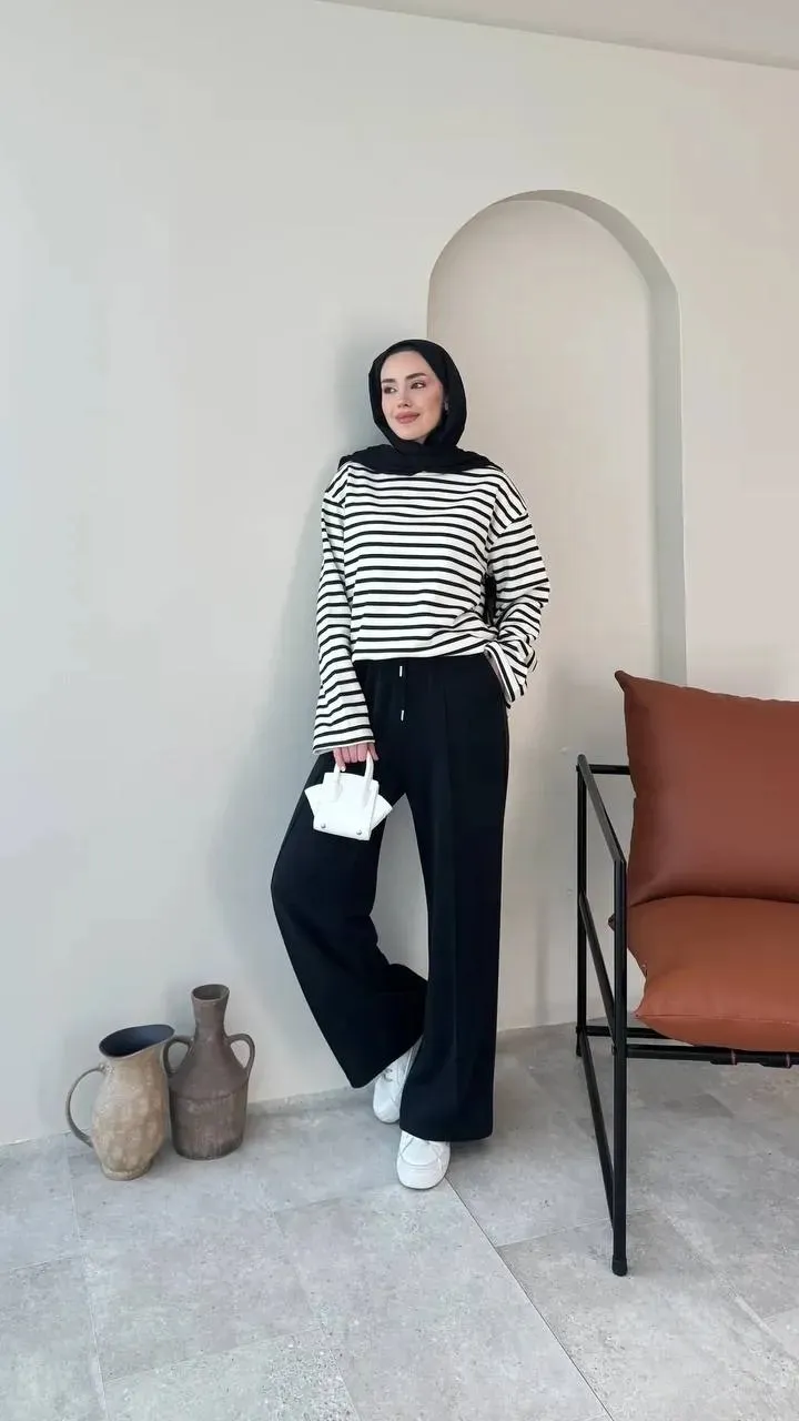 Çizgili Sweat